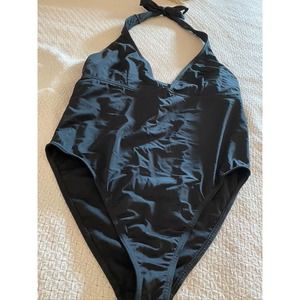 ASOS Black Crossback One Piece Swimsuit 36DDD